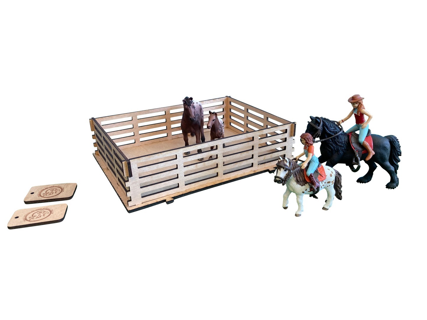 Toy Paddock, Fits Schleich Horses, Made From Wood