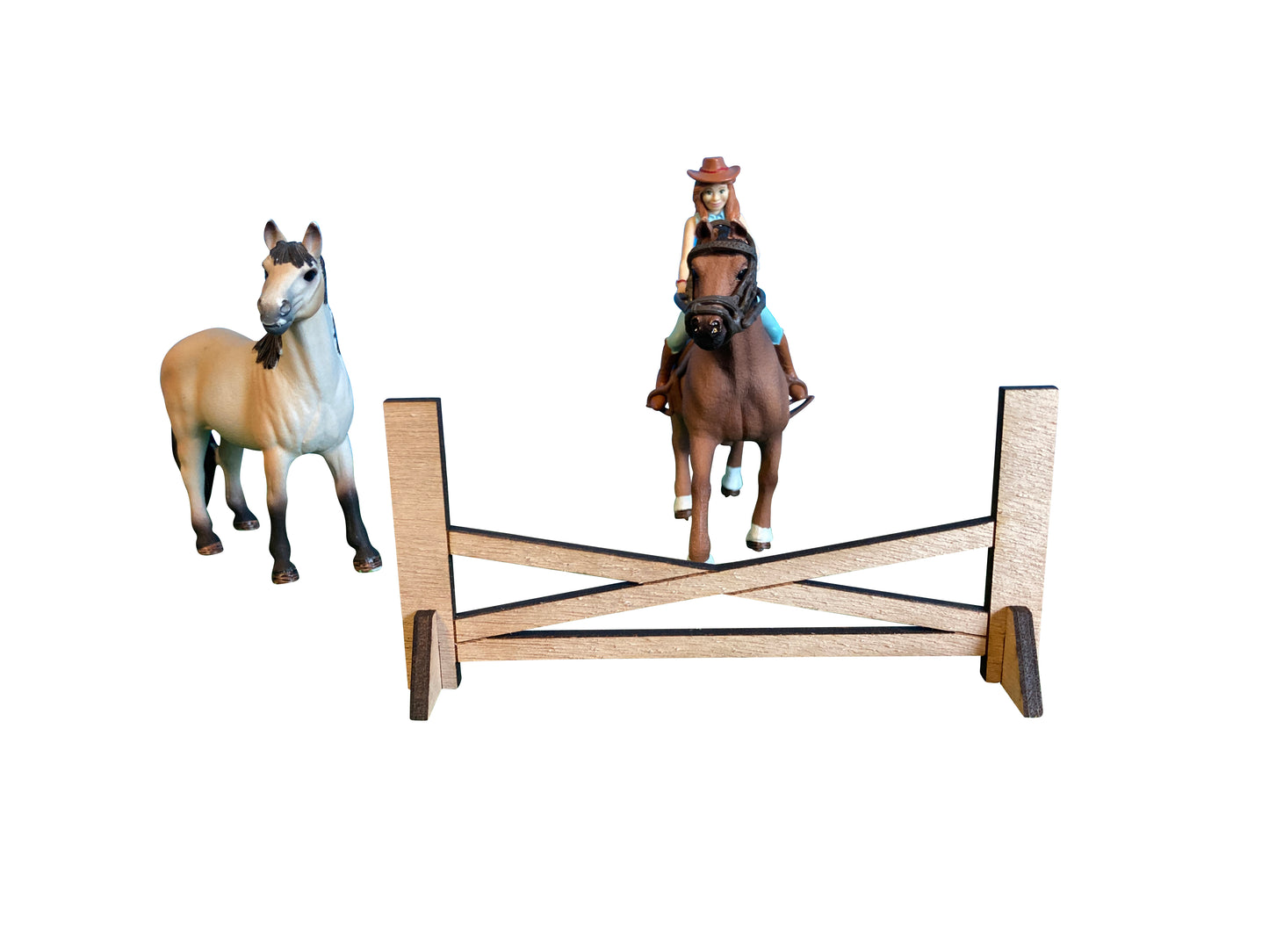 5 Toy Horse Jumps, Fits Schleich Horses, Made From Wood