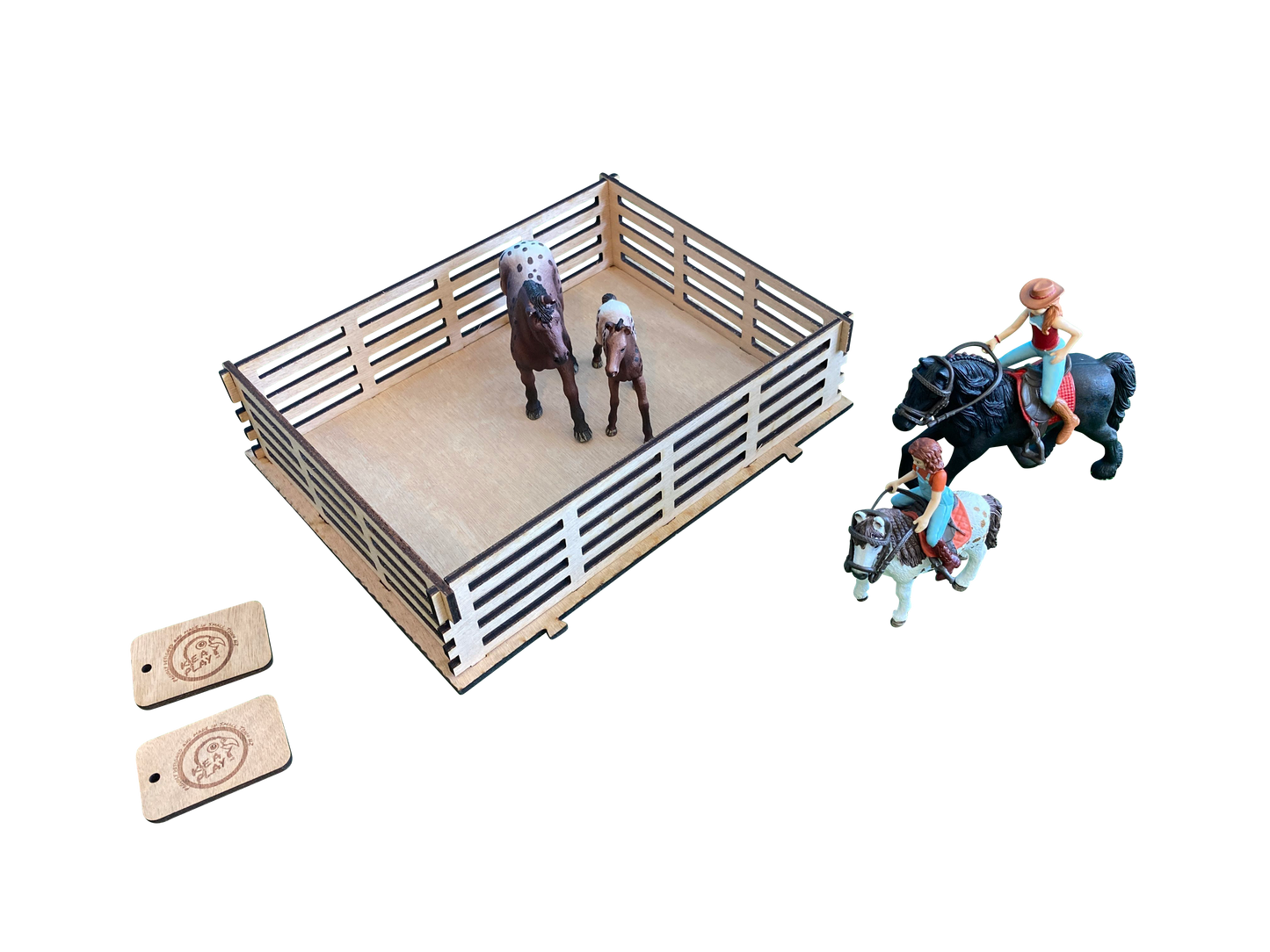 Toy Paddock, Fits Schleich Horses, Made From Wood