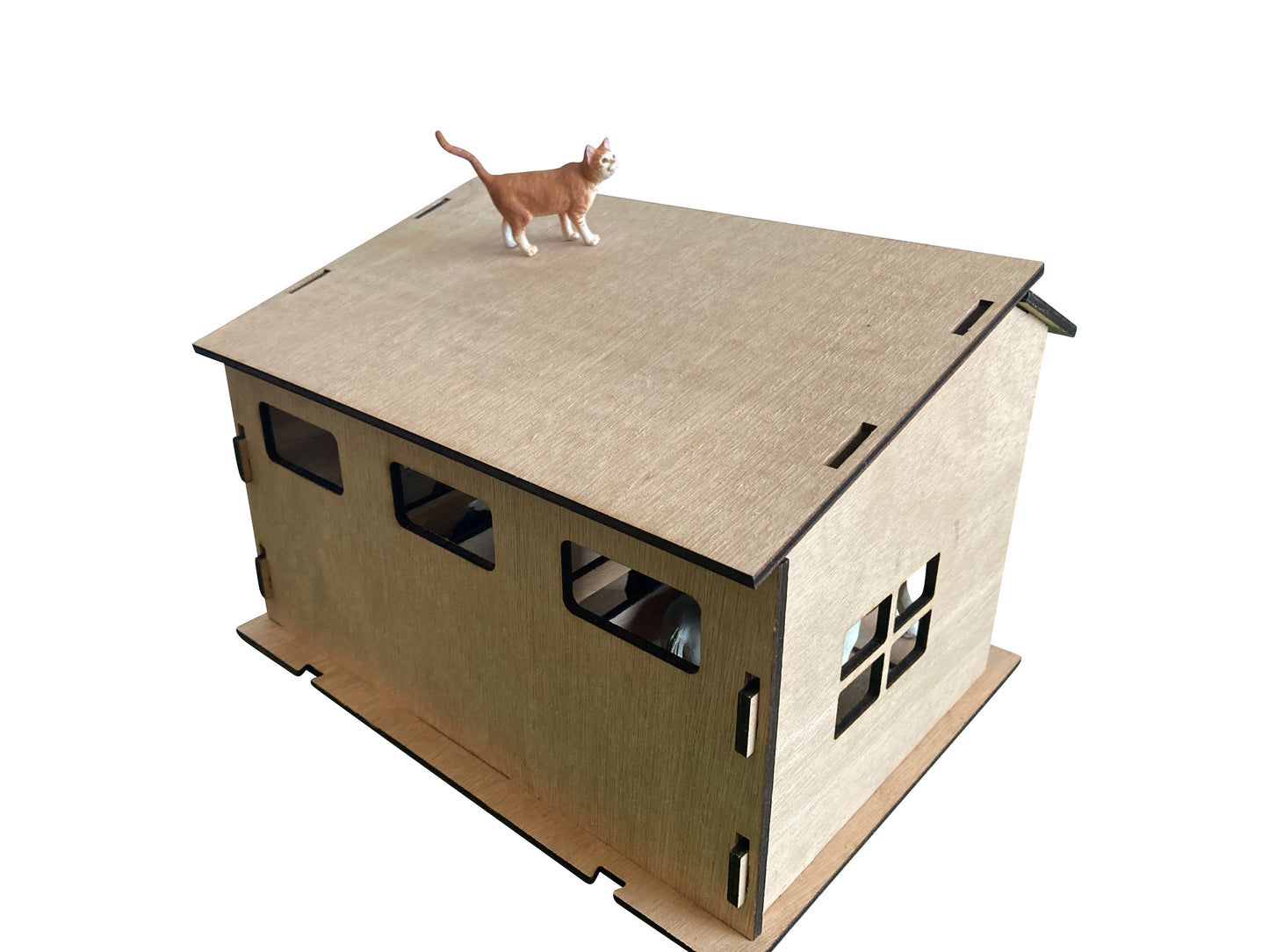 3 Stall Toy Stable, Fits Schleich Horses, Made From Wood