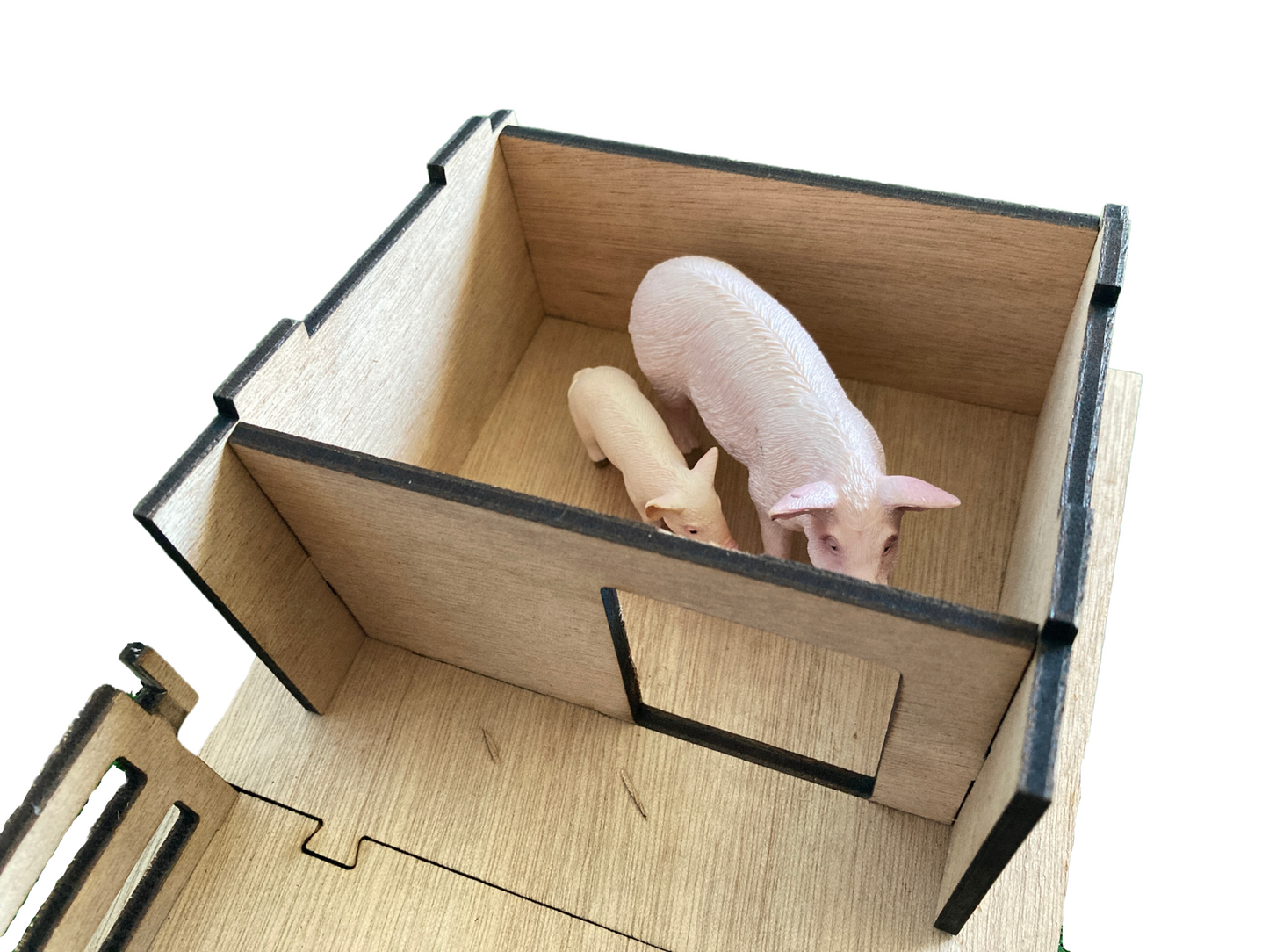 Toy Pigsty, Fits Schleich Pigs, Made From Wood