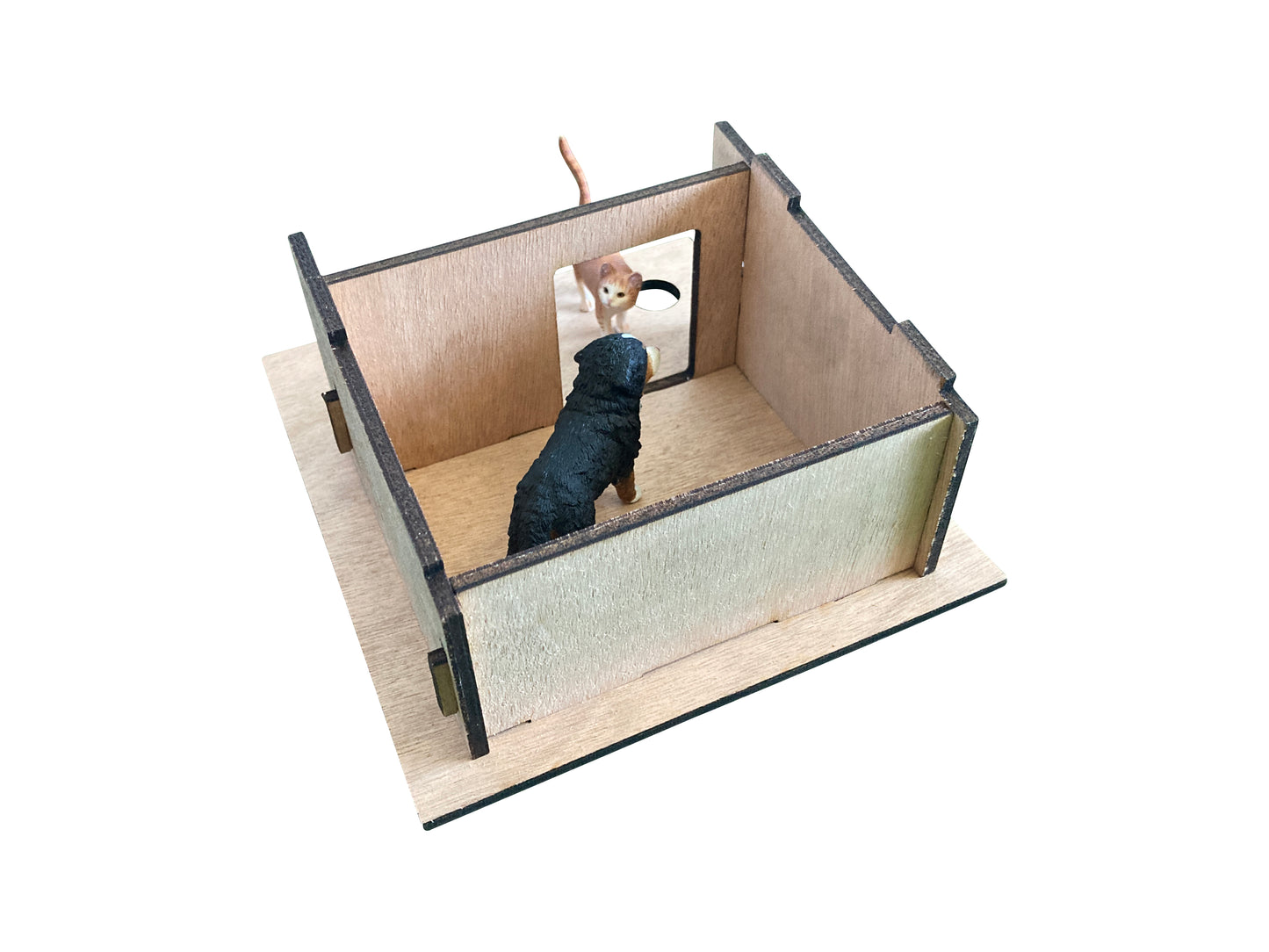 Toy Big Dog Kennel, fits Schleich Bernese Mountain Dog, the big Kiwi wooden dog house