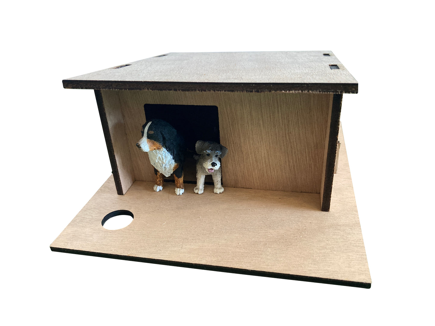 Toy Big Dog Kennel, fits Schleich Bernese Mountain Dog, the big Kiwi wooden dog house