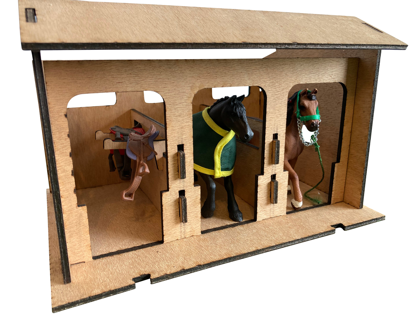 Kea Play Stables Accessories Pack, Fits Schleich Horses, Made From Wood