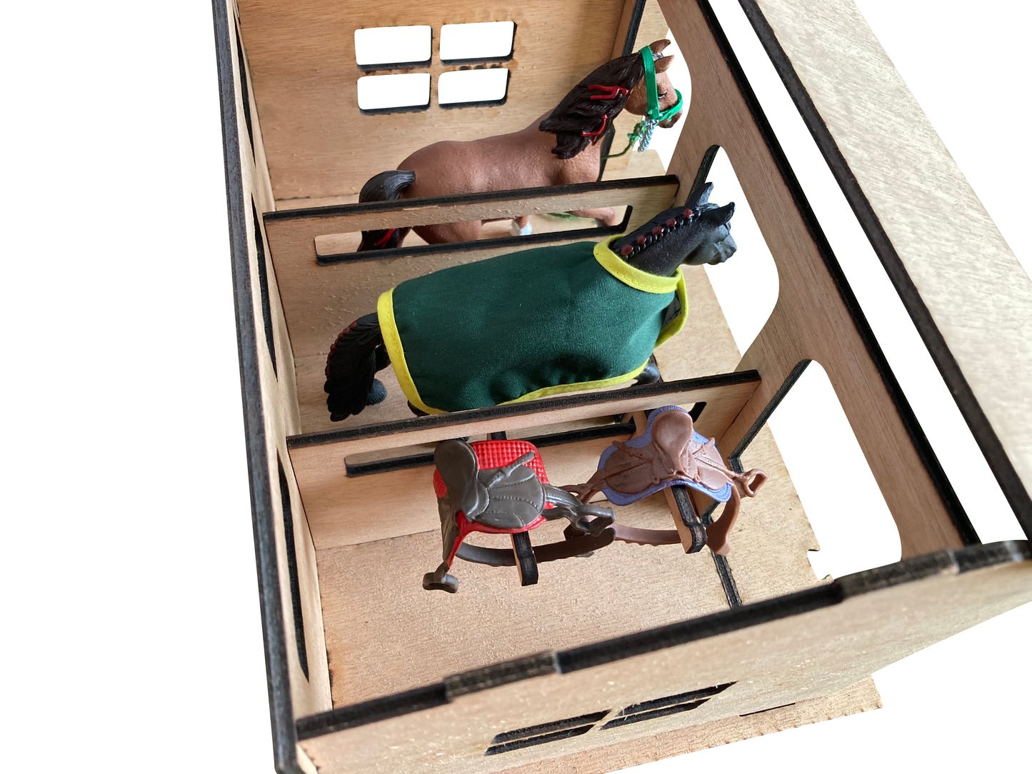 Kea Play Stables Accessories Pack, Fits Schleich Horses, Made From Wood