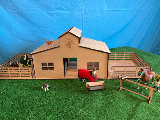 Toy Stable And Paddocks With Accessories